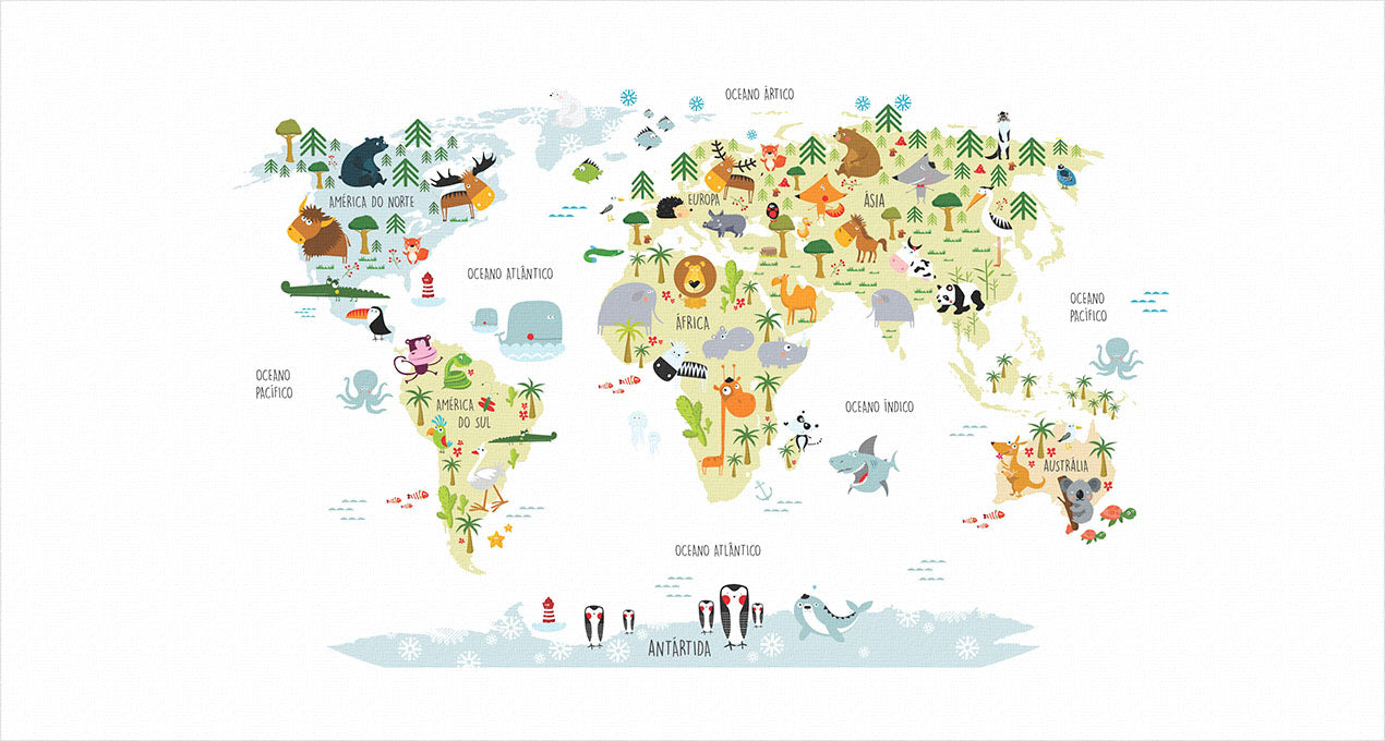 Painel Mapa da Fauna Verde