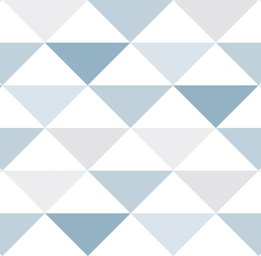 Papel de Parede Triângulo Geométrico Azul 3601