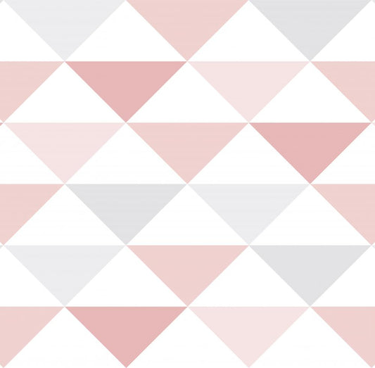 Papel de Parede Triângulo Geométrico Rosa 3602