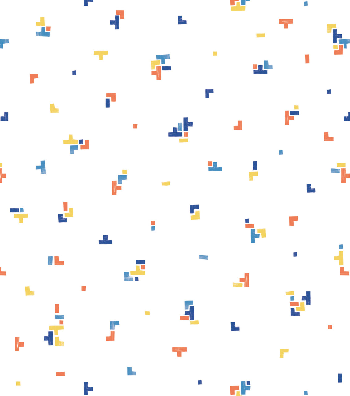 Papel de Parede Tetris Colorido 3632